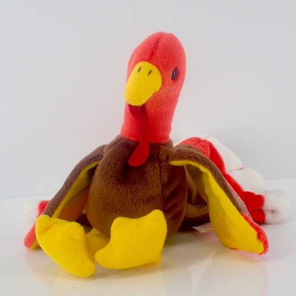TY Beanie Baby GOBBLES TURKEY Rare Retired Vtg Birthday Nov 27 1996 Tag Error - Picture 1 of 15
